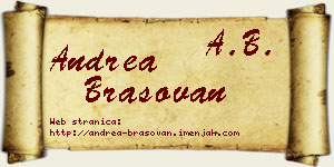 Andrea Brašovan vizit kartica